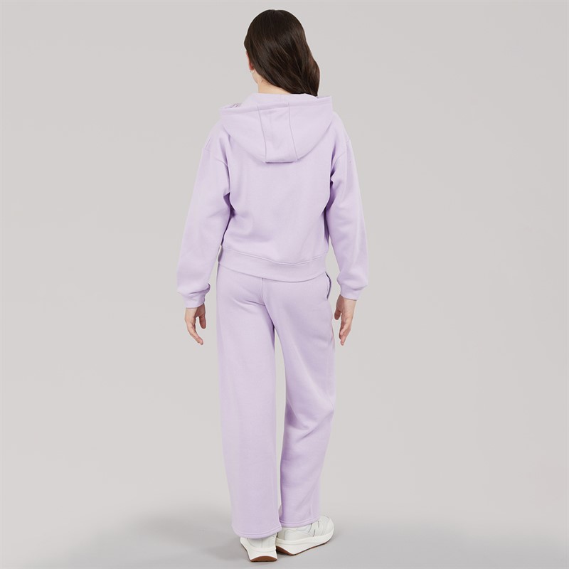 Board Angels Girls Zip-Through Hoodie And Open Hem Joggers Tracksuit Dusky Lilac