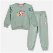 Board Angels Girls Sweatshirt And Joggers Set Silt Green