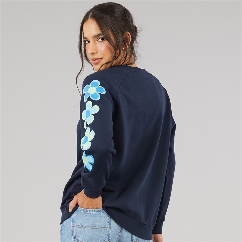 Board Angels Womens Crew Neck Sweatshirt Navy