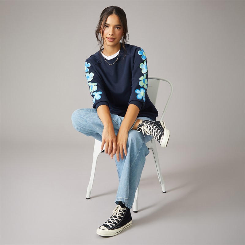 Board Angels Womens Crew Neck Sweatshirt Navy