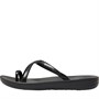 Fitflop Womens Iqushion Wave Pearlised Flip Flops Black