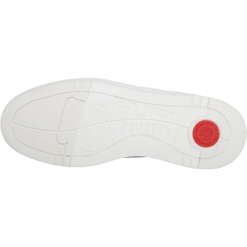 FitFlop Mens Rally X Leather Trainers White