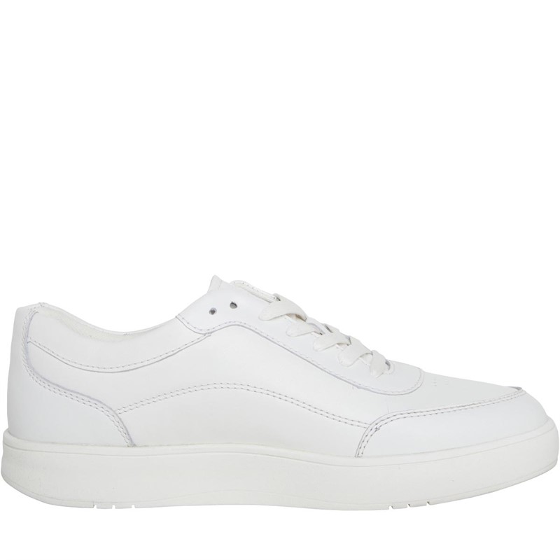 FitFlop Mens Rally X Leather Trainers White