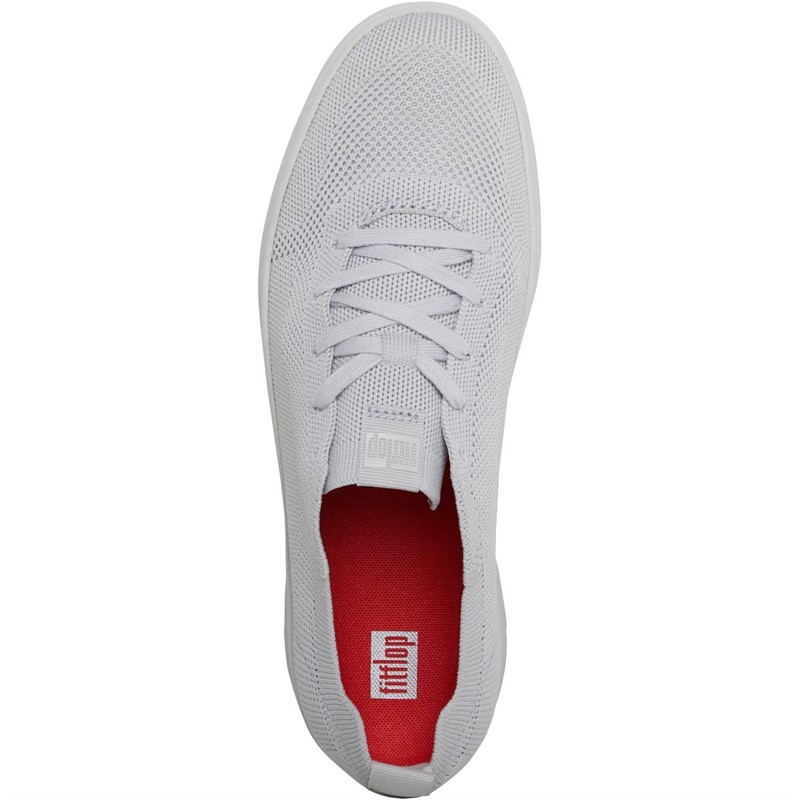 FitFlop Mens Rally Multi-Knit Trainers Soft Grey