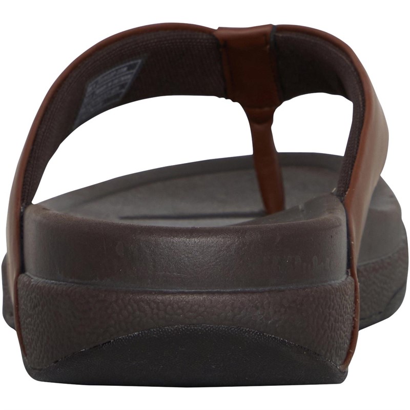 FitFlop Mens Surfer Toe-Post Sandals Cappuccino