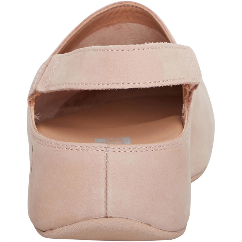 FitFlop Womens Shuv Nubuck Back-Strap Clog Slippers Beige