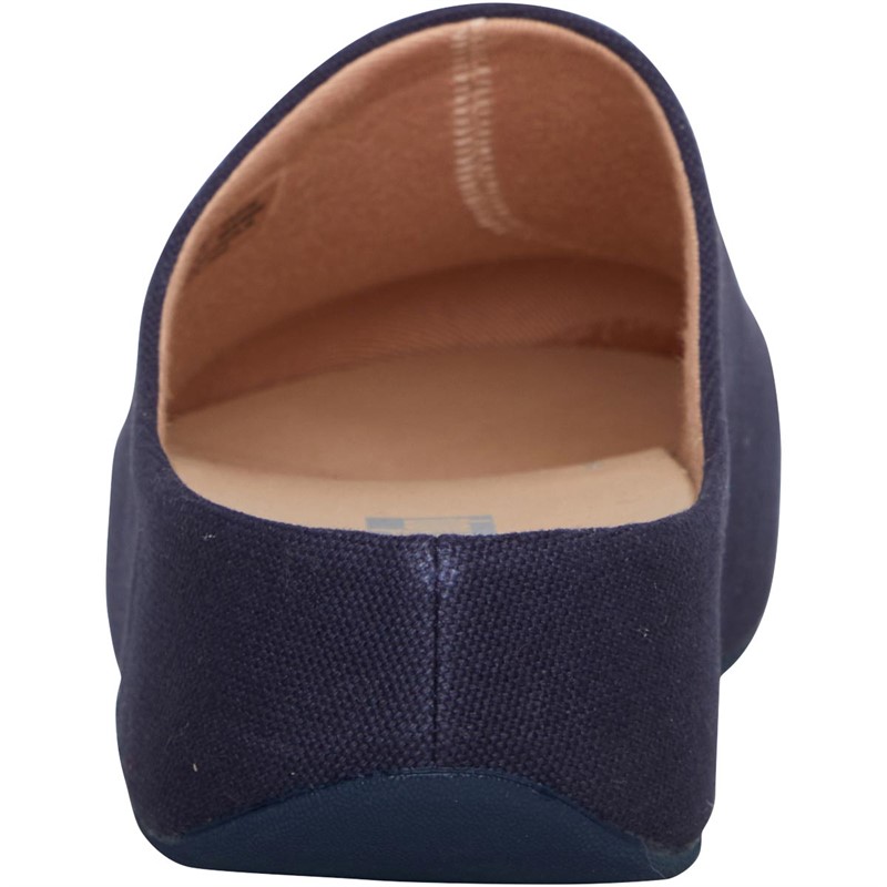 FitFlop Womens Shuv Canvas Clog Slippers Midnight Navy