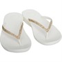 FitFlop Womens iQushion Sparkle Slides Cream