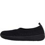 FitFlop Womens Uberknit Slip-On Ballerina Shoes All Black