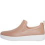 FitFlop Womens Rally Leather Slip-On Trainers Beige