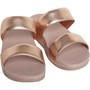 FitFlop Womens Lulu Leather Slide Sandals Rose Gold