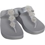 FitFlop Womens Fino Bead Cluster Toe Post Sandals Silver