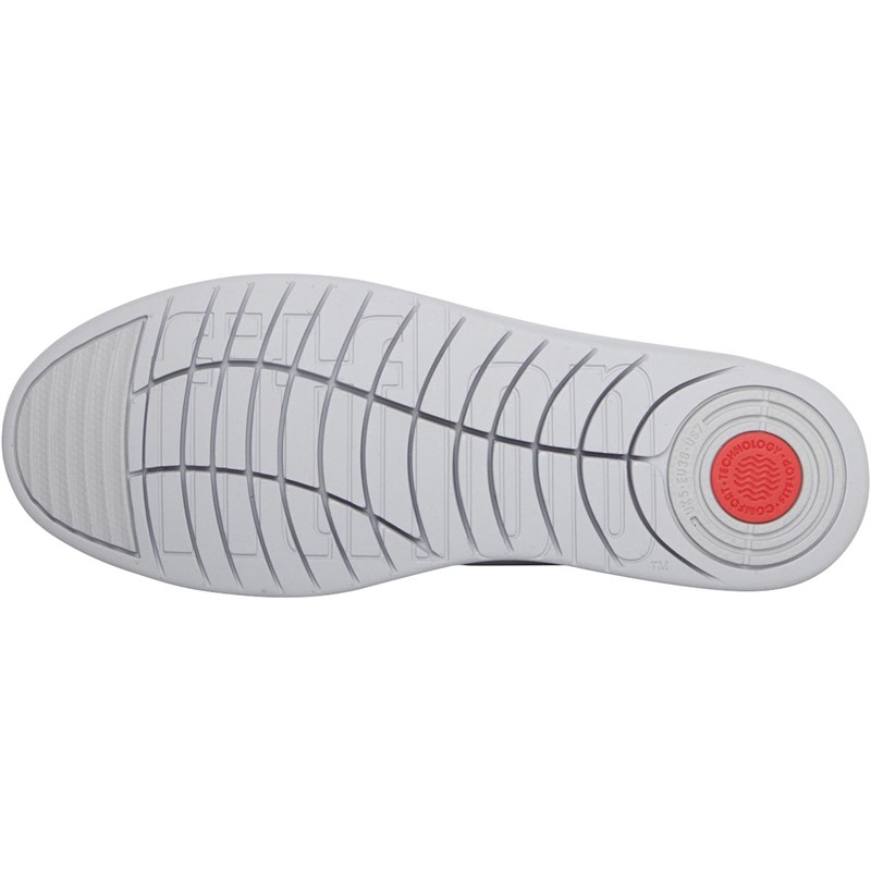 FitFlop Womens Rally Canvas Trainers Soft Grey