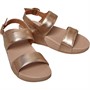 FitFlop Womens Lulu Metallic Leather Back-Strap Sandals Rose Gold