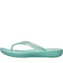 FitFlop Womens iQushion Transparent Flip Flops Sea Foam Green