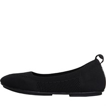 FitFlop Womens Allegro Multi-Knit Ballerina Shoes All Black