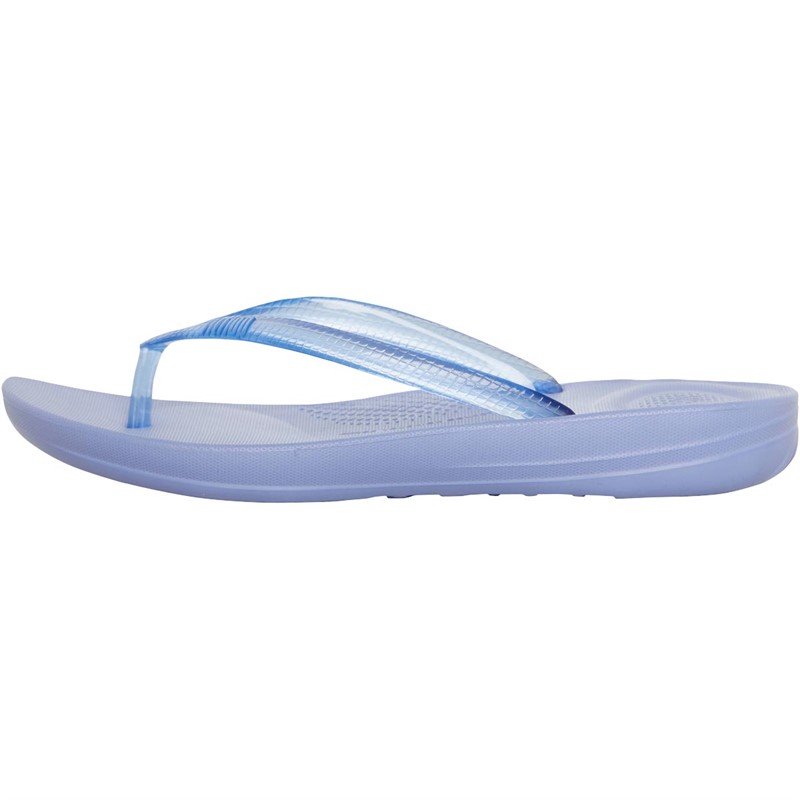 FitFlop Womens iQushion Transparent Flip Flops Wild Lavender