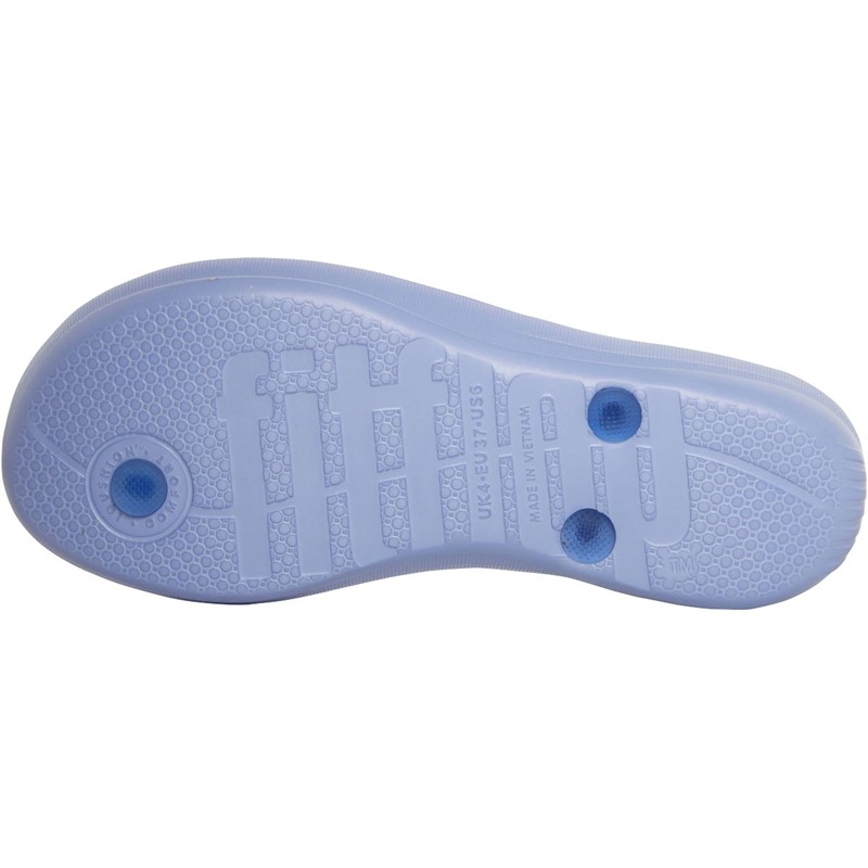 FitFlop Womens iQushion Transparent Flip Flops Wild Lavender