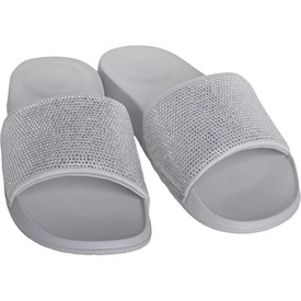 Buy FitFlop Womens iQushion Embellished Slides Soft Grey
