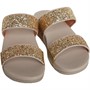 FitFlop Womens Lulu Glitter Slide Sandals Platino
