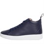 FitFlop Womens Rally Leather High-Top Trainers Midnight Navy