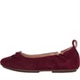 FitFlop Womens Allegro Bow Suede Ballet Flat Shoes Plummy