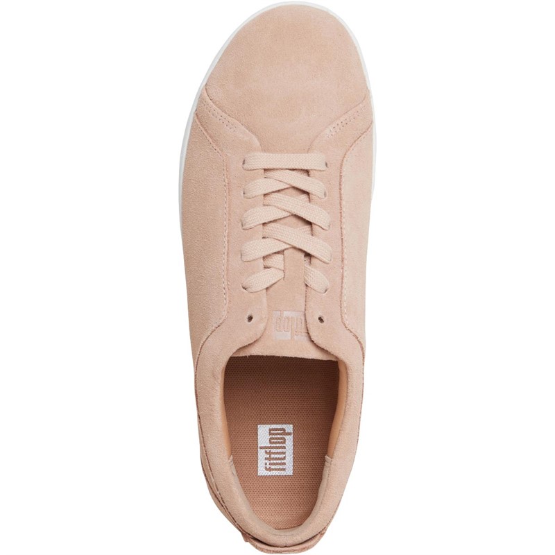 FitFlop Womens Rally Suede Trainers Beige