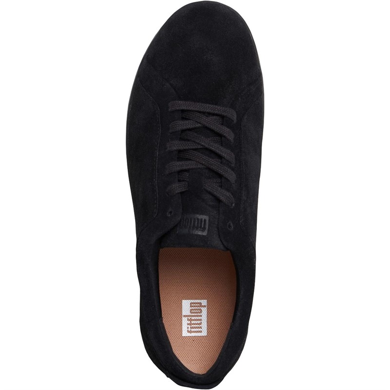 FitFlop Womens Rally Suede Trainers All Black