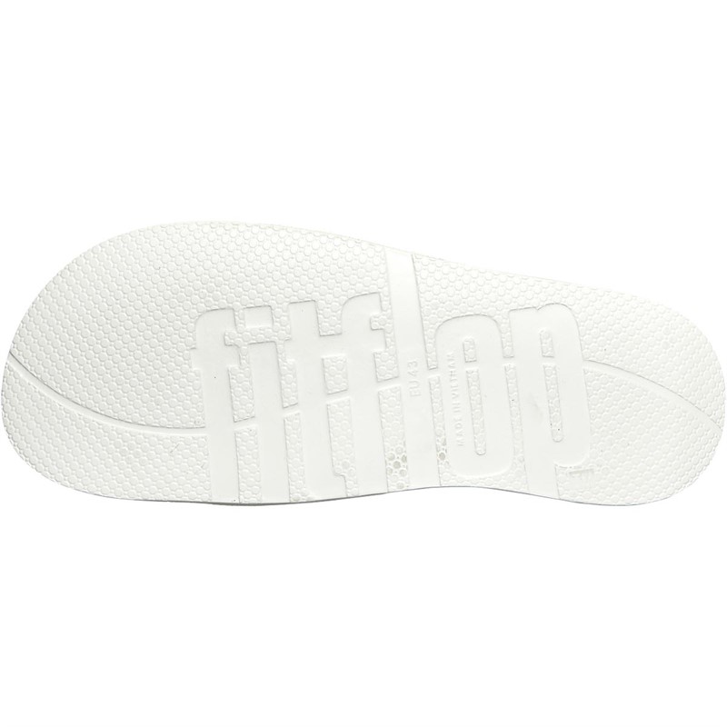 FitFlop Mens Iqushion Pool Sliders White