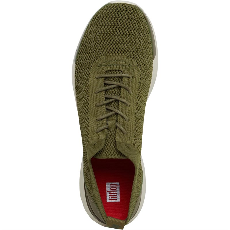 Fitflop Mens Flexknit Trainers Mossy