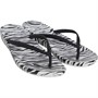 FitFlop Womens Iqushion Zebra-Print Ergonomic Flip-Flops Zebra