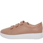 FitFlop Womens Rally Quick Stick Fastening Leather Trainers Beige