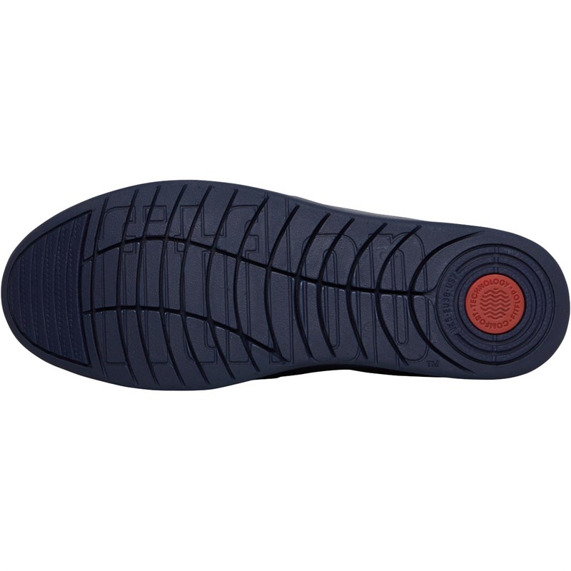 FitFlop Womens Rally Leather Slip-On Skate Trainers All Midnight Navy