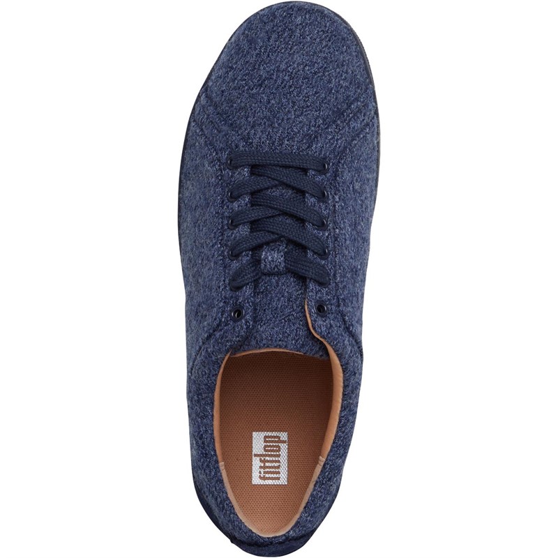 FitFlop Womens Rally E01 Merino Wool Trainers Midnight Navy