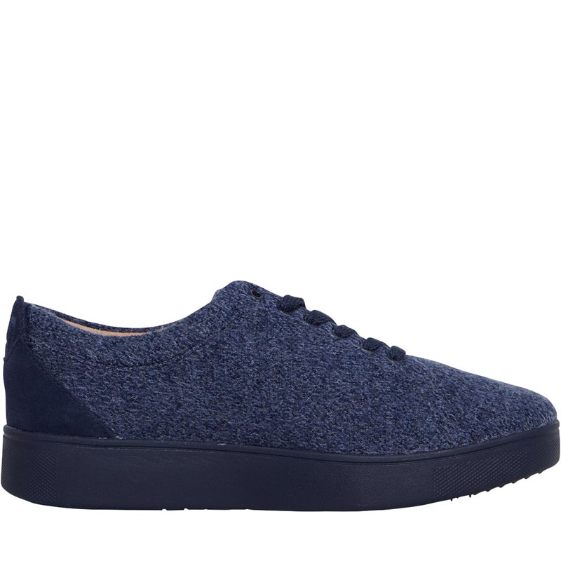 FitFlop Womens Rally E01 Merino Wool Trainers Midnight Navy