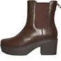FitFlop Womens Pilar Shearling Leather Platform Chelsea Boots Chocolate Brown