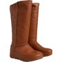 FitFlop Womens Original Mukluk Shearling Leather Calf Boots Light Tan
