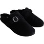 FitFlop Womens Chrissie Adjustable Shearling-Lined Suede Slippers All Black