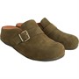 FitFlop Womens Shuv Buckle-Strap Nubuck Clogs Mossy