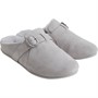 FitFlop Womens Chrissie Adjustable Shearling-Lined Suede Slippers Tiptoe Grey