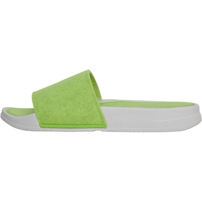 FitFlop Womens IQushion E01 Felt Slides Electric Yellow