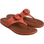 FitFlop Womens Gracie Leather Flip Flops Sunshine Coral