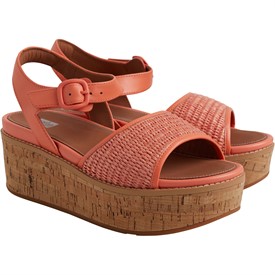Buy FitFlop Womens Eloise Wedge Sandals Sunshine Coral
