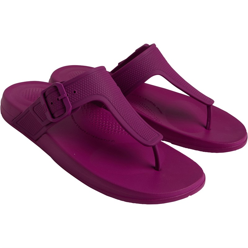 Buy FitFlop Womens Iqushion Adjustable Buckle Flip Flops Miami Violet