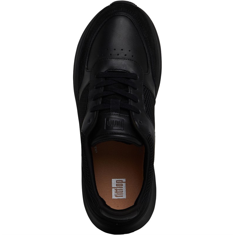 FitFlop Womens F-Mode Flatform Trainers All Black