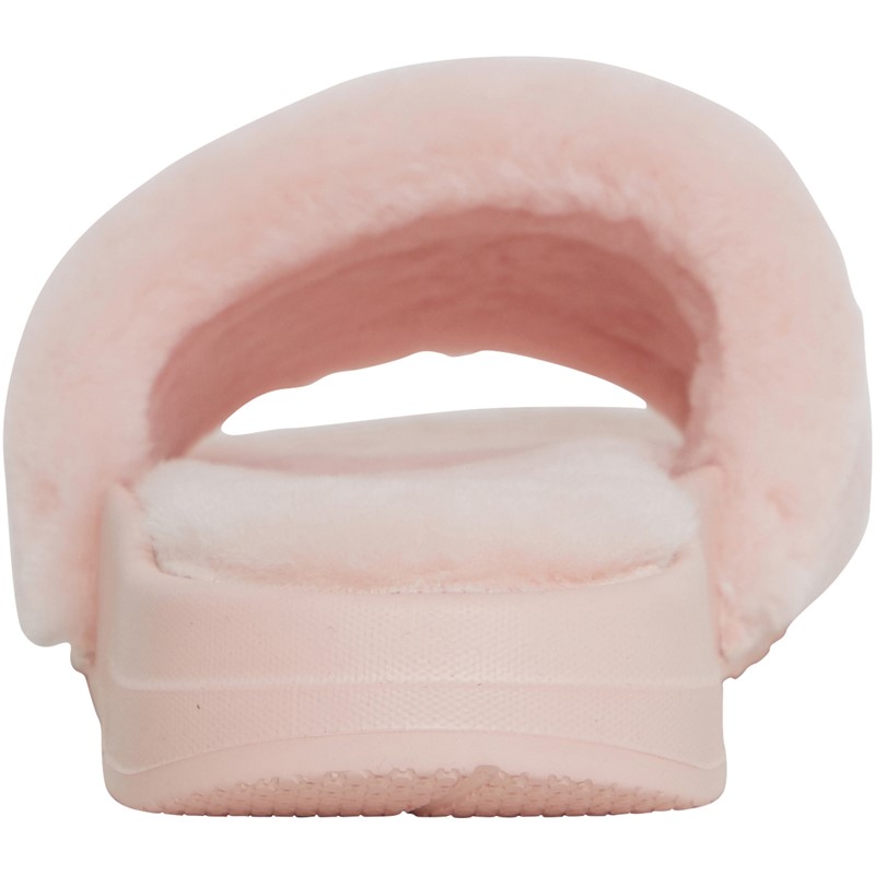 FitFlop Womens Iqushion Shearling Sliders Pink Salt