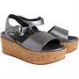 FitFlop Womens Eloise Wedge Sandals Classic Pewter Mix