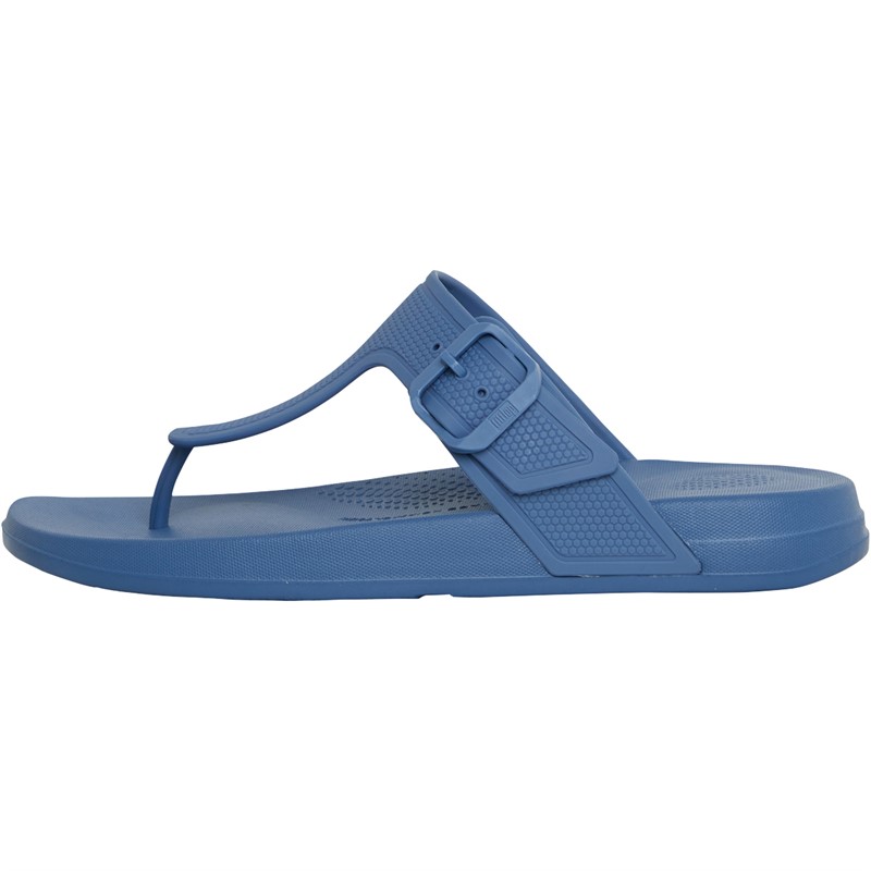 FitFlop Womens Iqushion Adjustable Buckle Sandals Sail Blue