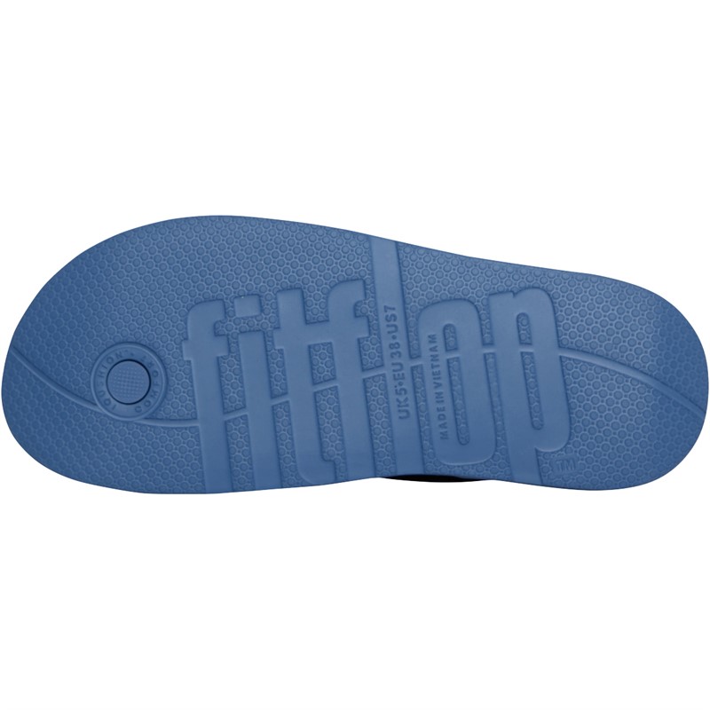 FitFlop Womens Iqushion Adjustable Buckle Sandals Sail Blue