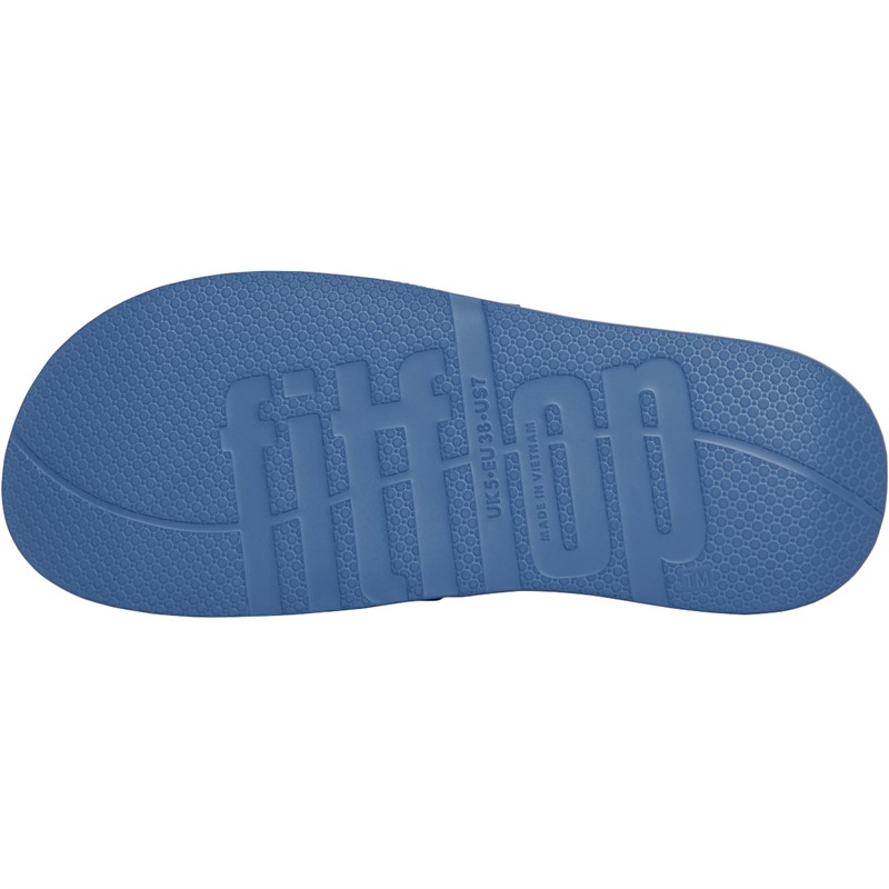 FitFlop Womens iQushion Sliders Sail Blue